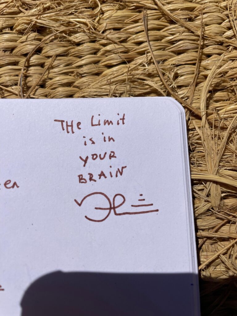 Voorbeeld van gechannelde tekening ontvangen bij kappersbehandeling Ibiza